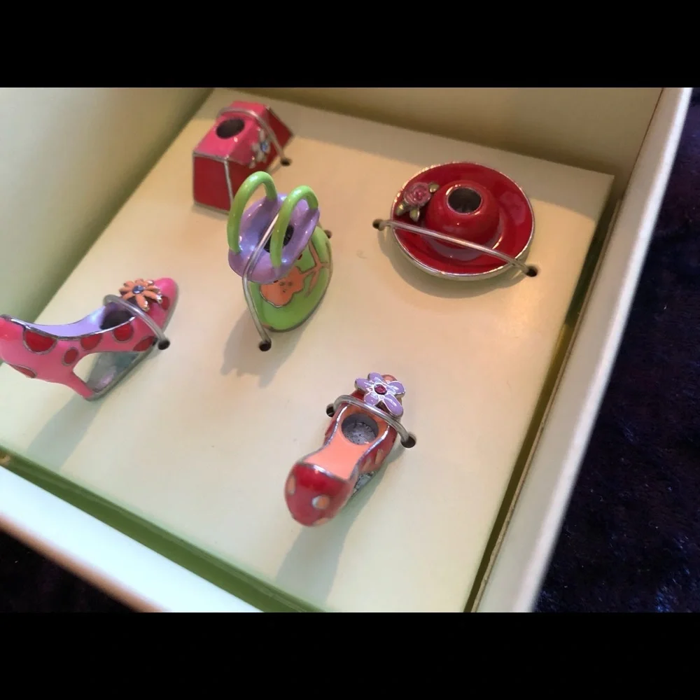 Enamel B-Day Cake Candle Holders for Girly Girl